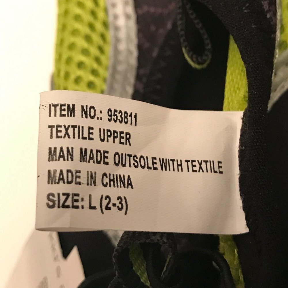 Kids SUN & SKY Aqua Socks Water Shoes~Size 2-3 Neon Green/Black - Picture 6 of 8